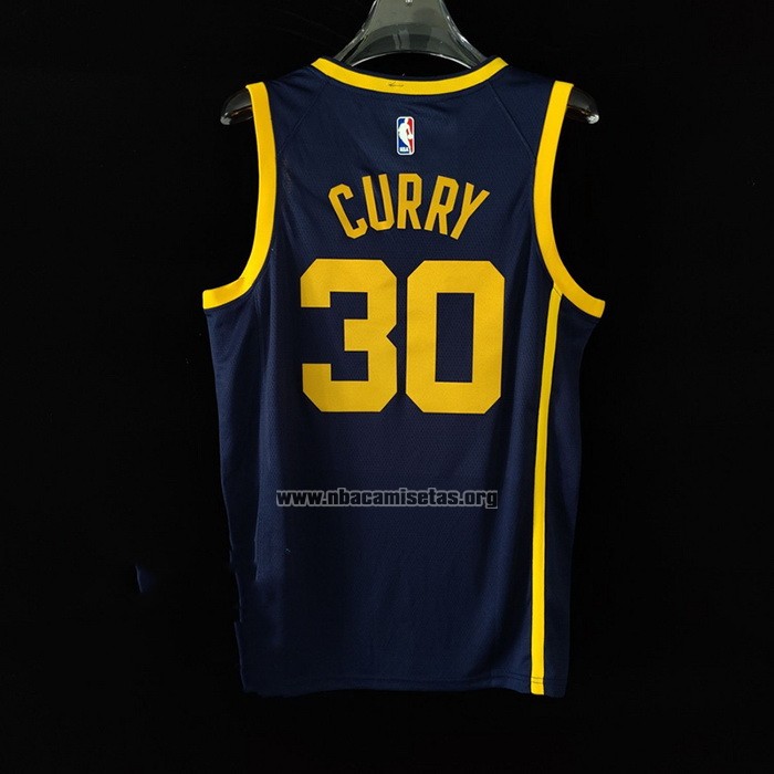 Camiseta Golden State Warriors Stephen Curry NO 30 Statement 2022-23 Azul